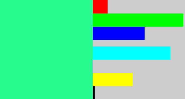 Hex color #28fb90 - wintergreen
