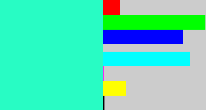 Hex color #28fcc4 - greenish cyan