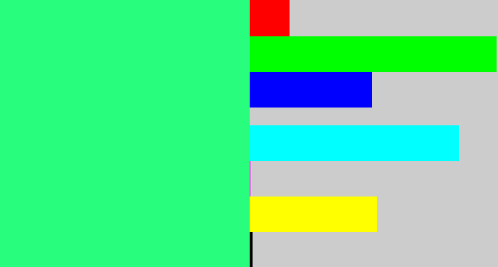 Hex color #28fd7d - wintergreen