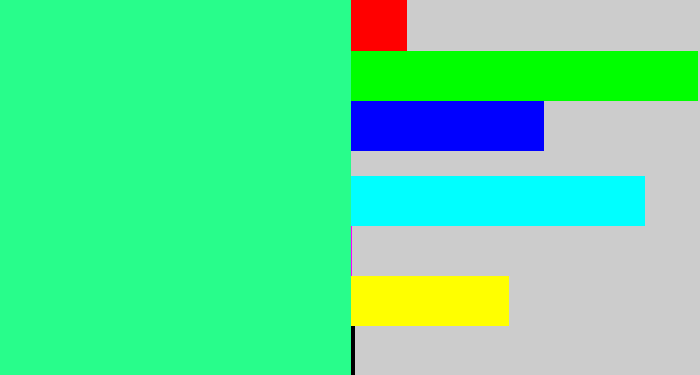 Hex color #28fd8b - wintergreen
