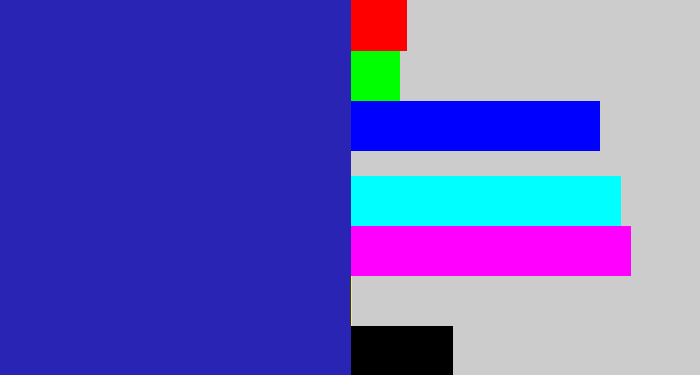 Hex color #2924b4 - indigo blue