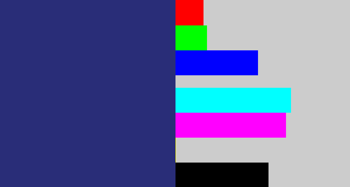 Hex color #292d78 - dark slate blue
