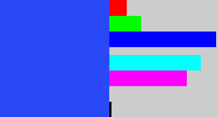Hex color #2949f9 - azul