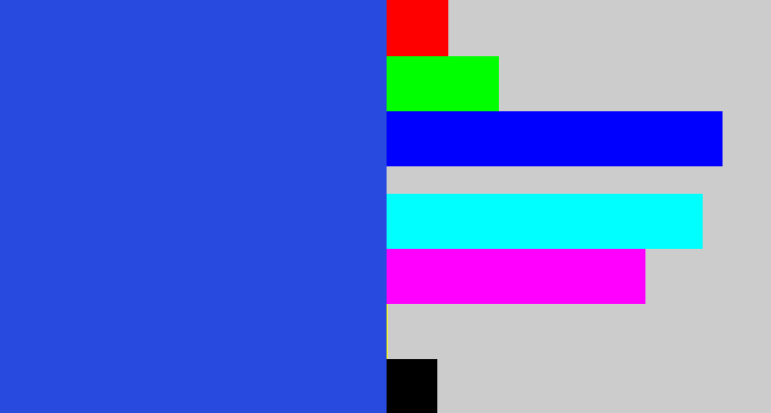 Hex color #294adf - azul