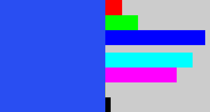 Hex color #294ef2 - azul