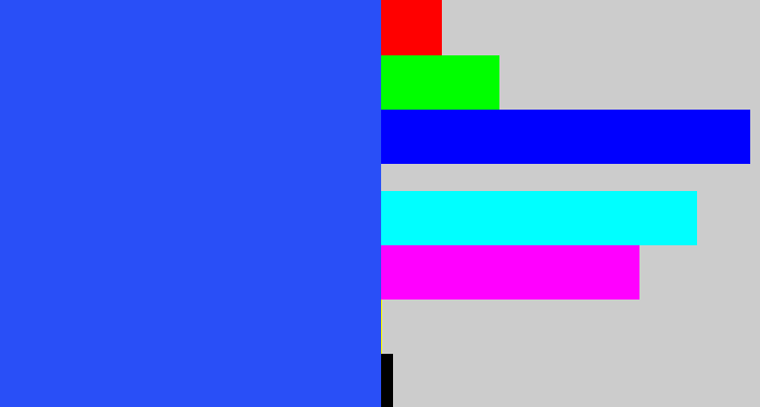 Hex color #294ff7 - azul