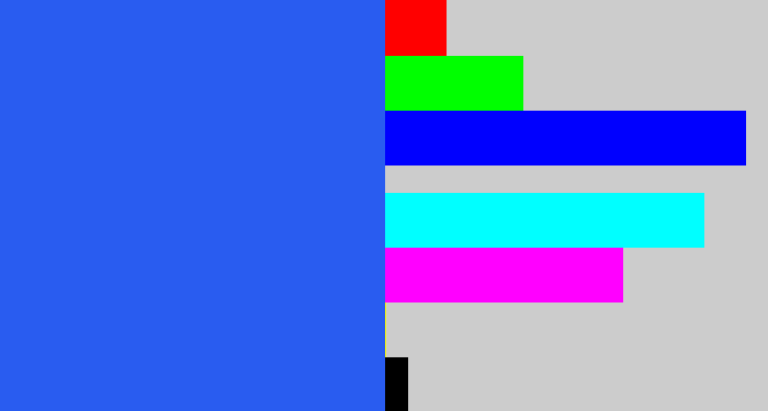 Hex color #295cf0 - azul