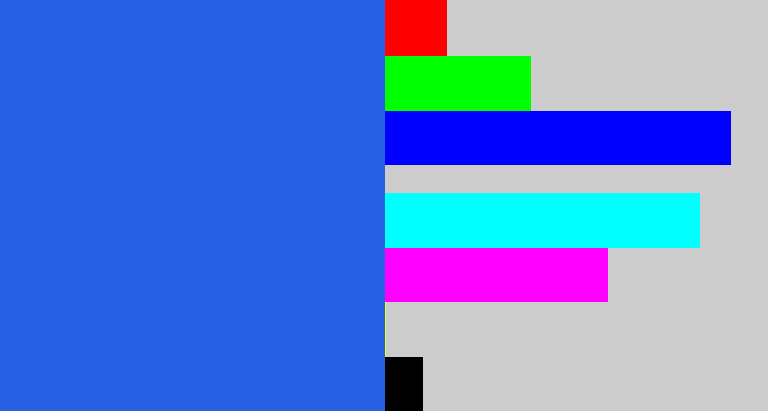 Hex color #2961e6 - azul