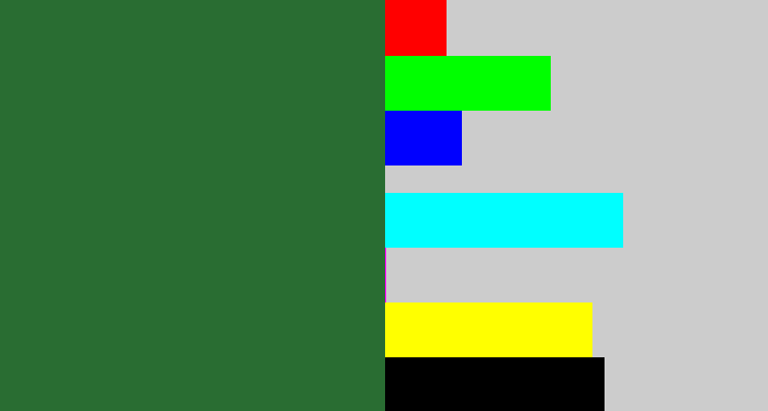 Hex color #296d32 - darkish green