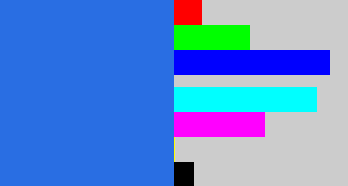 Hex color #296ee3 - azul