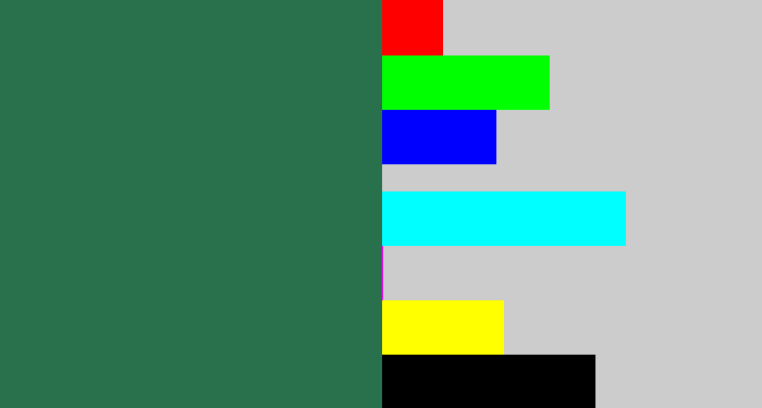 Hex color #29714d - dark green blue
