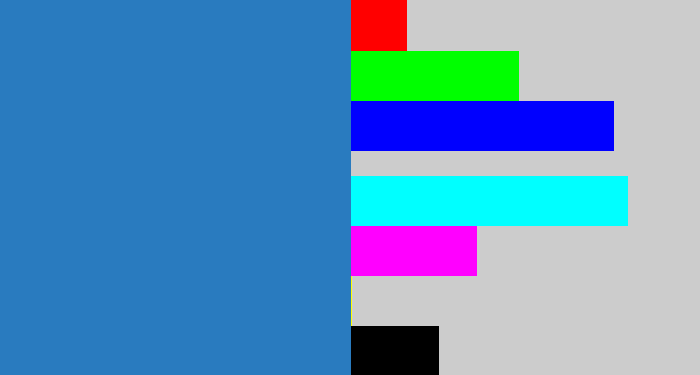 Hex color #297bbf - bluish
