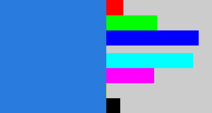 Hex color #297bde - clear blue