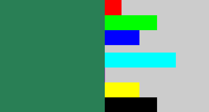 Hex color #297f55 - dark sea green