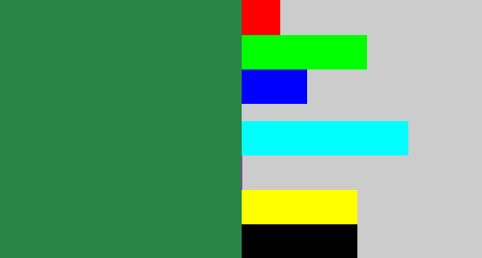 Hex color #298545 - darkish green