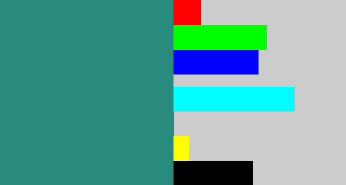 Hex color #298a7e - viridian