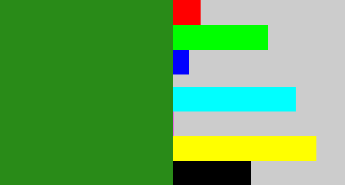 Hex color #298b18 - tree green