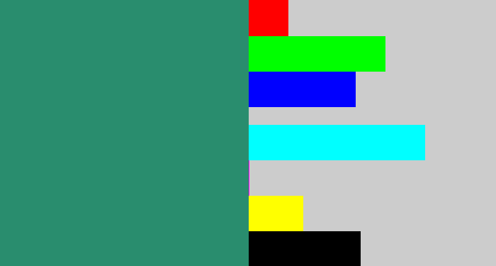 Hex color #298d6e - viridian
