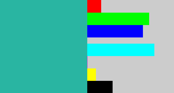 Hex color #29b5a2 - tealish