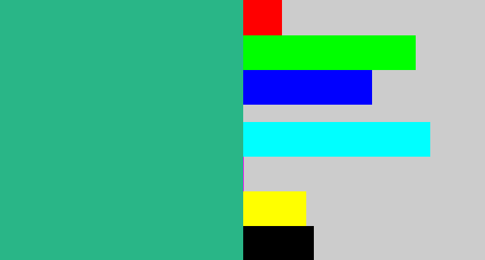 Hex color #29b687 - greenish teal