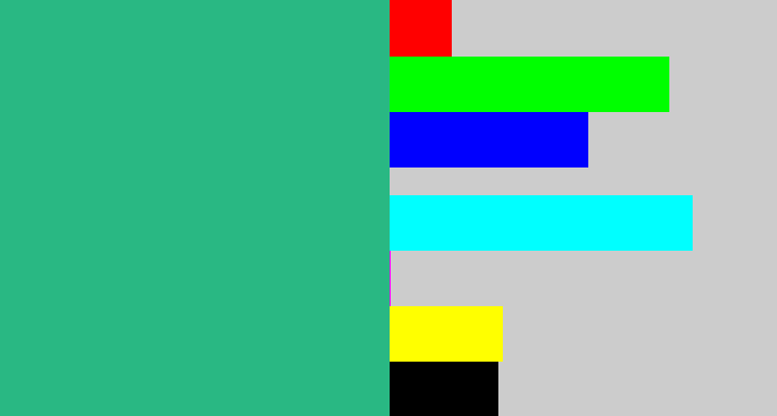 Hex color #29b883 - greenish teal