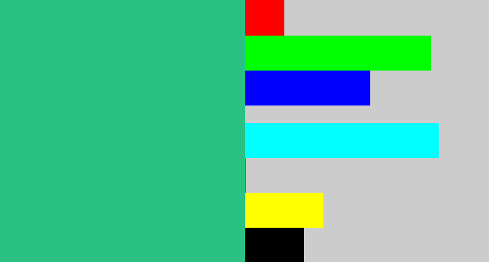 Hex color #29c283 - greenish teal