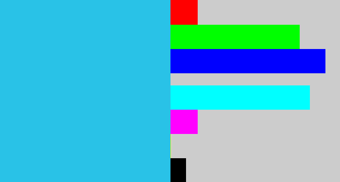 Hex color #29c2e7 - aqua blue