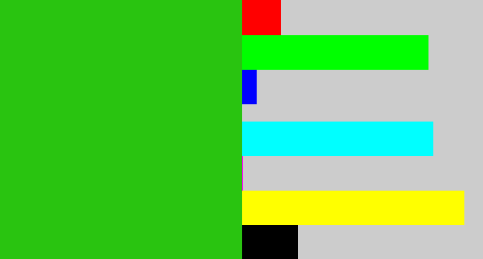 Hex color #29c410 - green