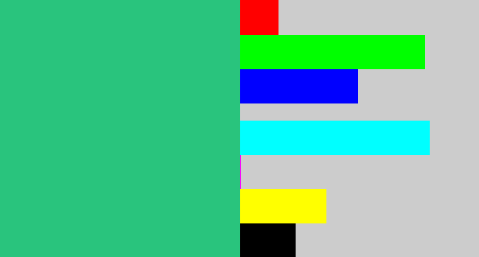 Hex color #29c47d - greenish teal
