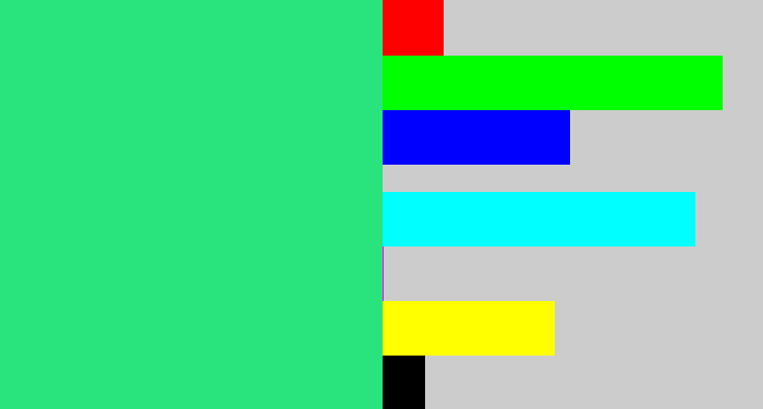 Hex color #29e47d - weird green