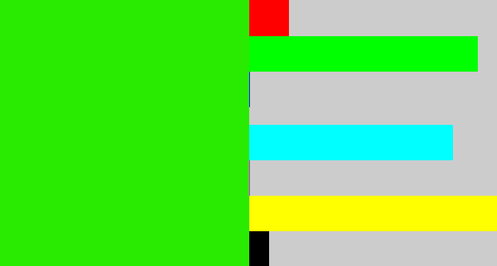 Hex color #29ea01 - vivid green