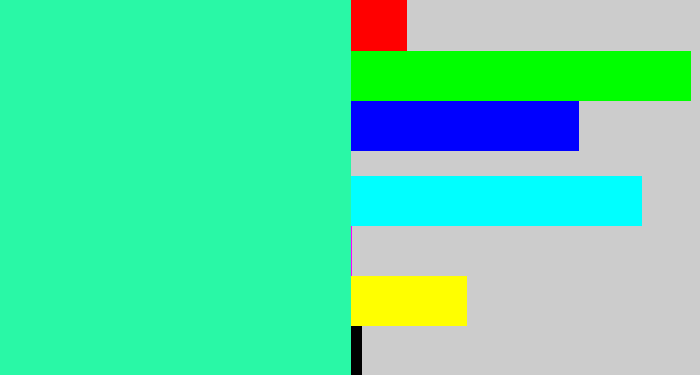 Hex color #29f8a6 - greenish cyan