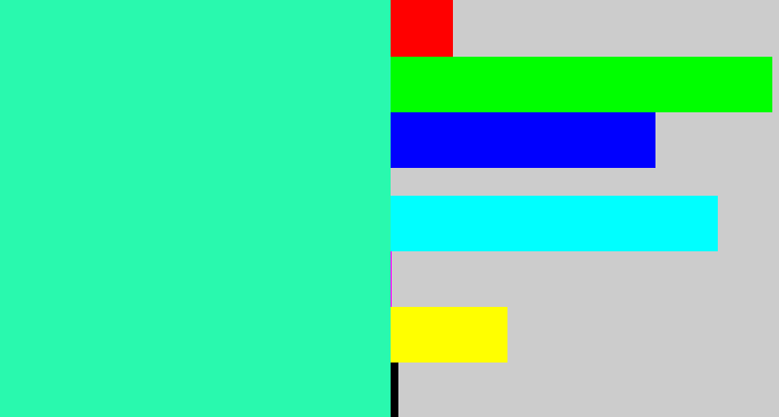 Hex color #29f9ae - greenish cyan