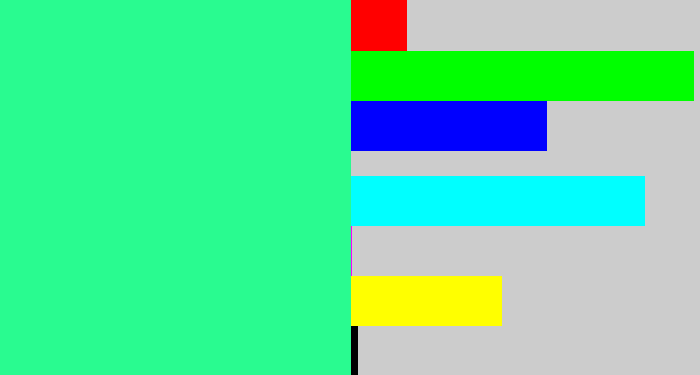 Hex color #29fb90 - wintergreen
