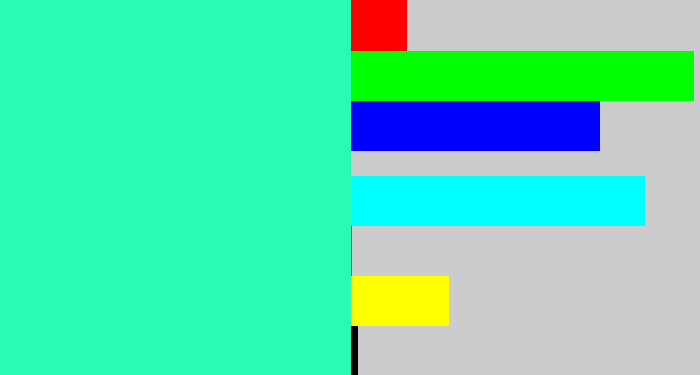Hex color #29fbb4 - greenish cyan