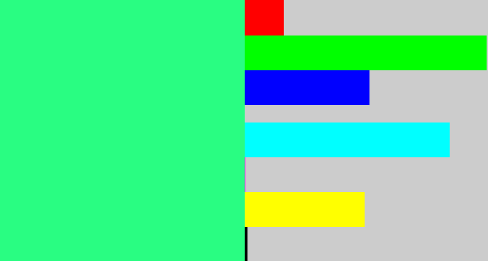 Hex color #29fd82 - wintergreen