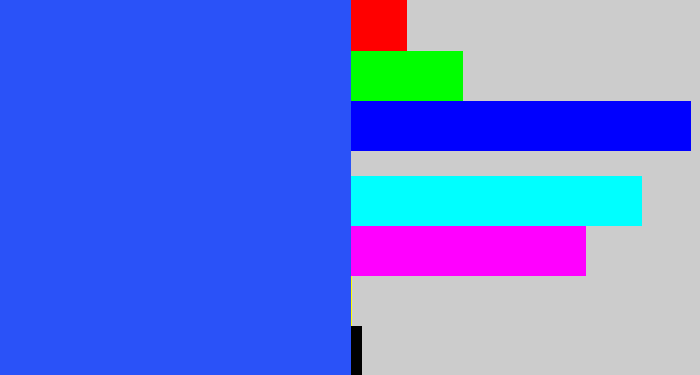Hex color #2a52f8 - azul
