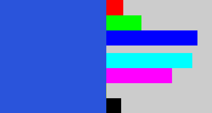 Hex color #2a54db - azul