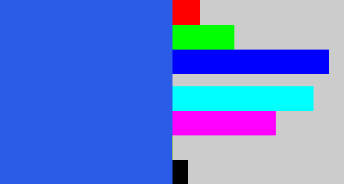 Hex color #2a5ce8 - azul