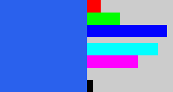 Hex color #2a61ed - azul