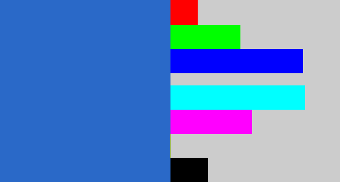 Hex color #2a69c8 - medium blue
