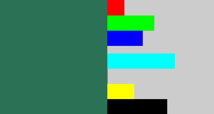 Hex color #2a7155 - dark green blue