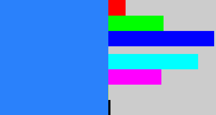 Hex color #2a81fb - clear blue