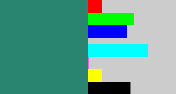 Hex color #2a8570 - viridian