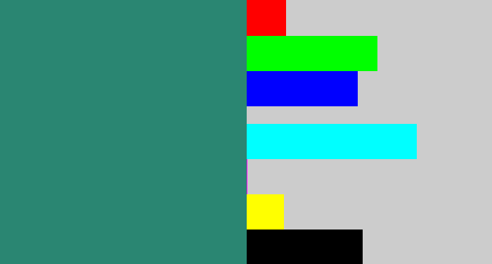 Hex color #2a8672 - viridian