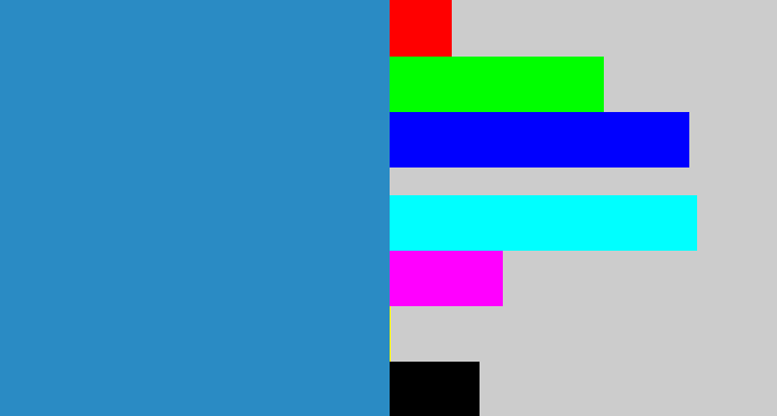 Hex color #2a8bc4 - bluish