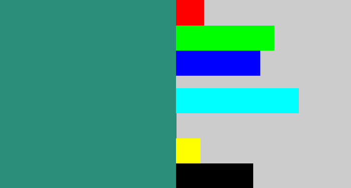 Hex color #2a8e7a - viridian