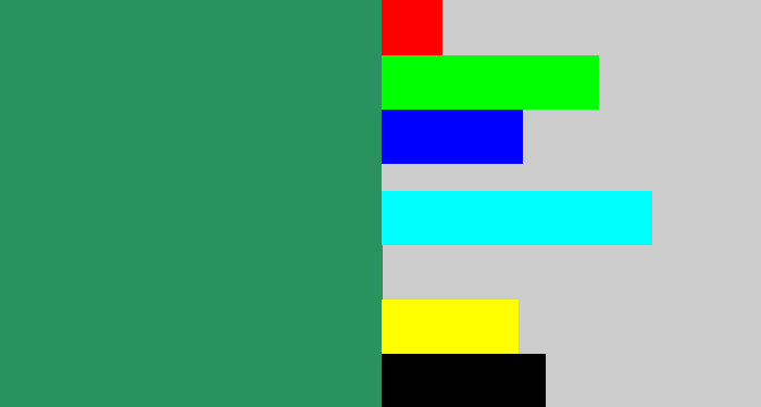 Hex color #2a925e - viridian