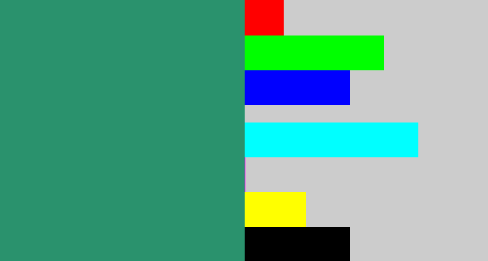 Hex color #2a926d - viridian