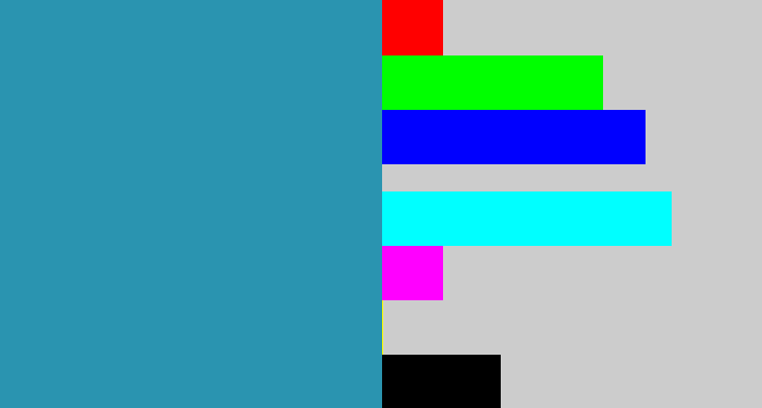 Hex color #2a94b0 - bluish
